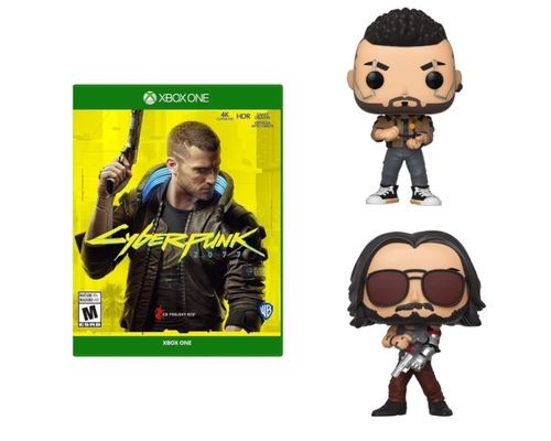 Cyberpunk 2077 Xbox One + 2 funkos (V-Male & Johnny)