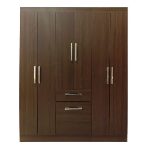 Ropero Moderno Con 6 Puertas Mdp Color Tabaco